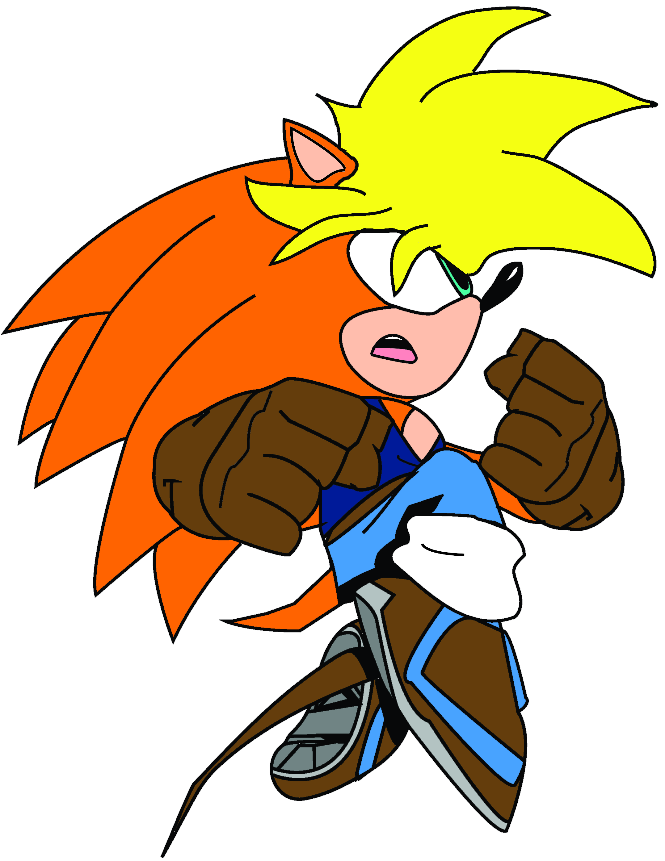 Lightning the hedgehog vector and freehand. by Joshtrip1 on DeviantArt