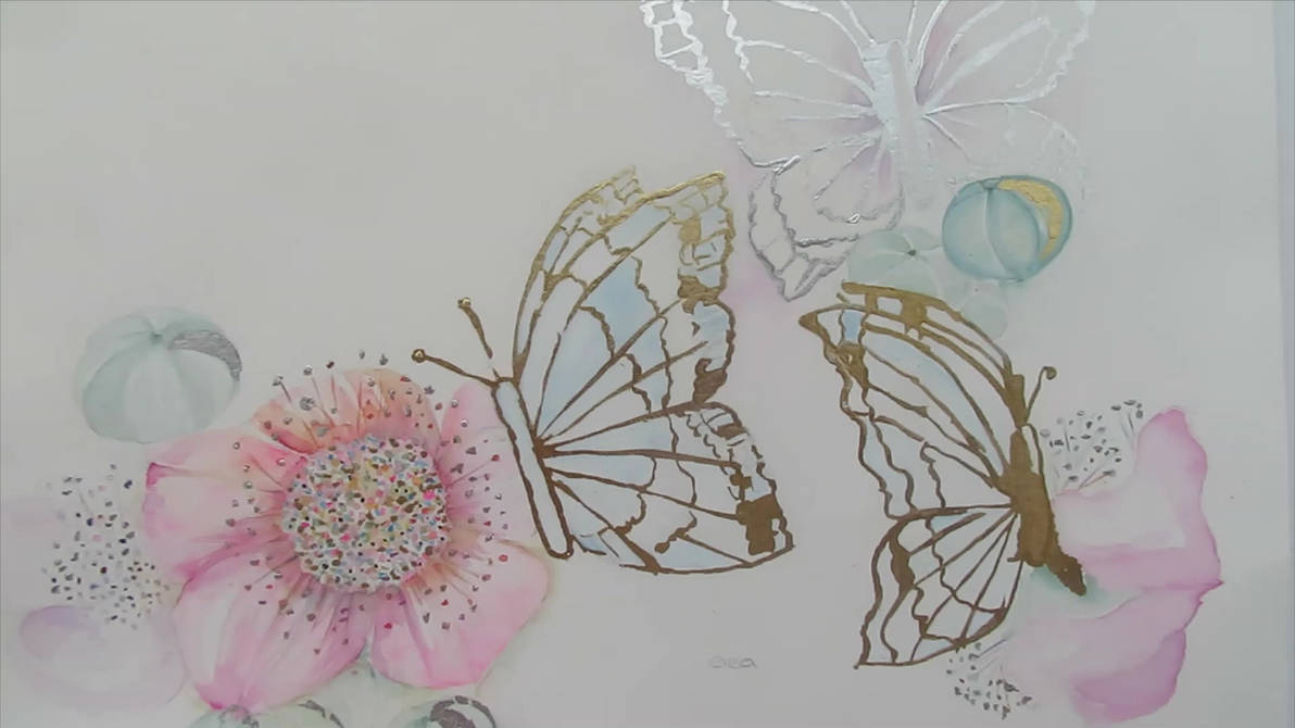 Gold Leaf Butterflies by GeaAusten on DeviantArt