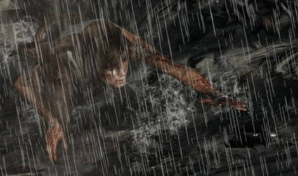 Reborn Lara in the rain
