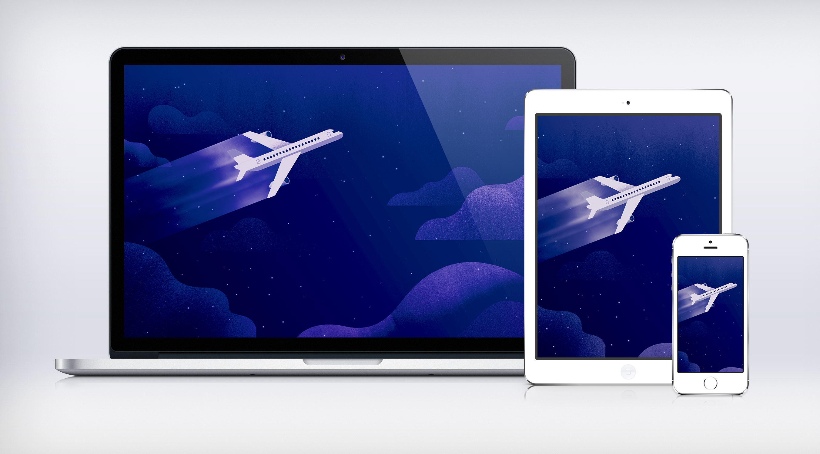 Google I/O Night Plane Wallpaper Material Design