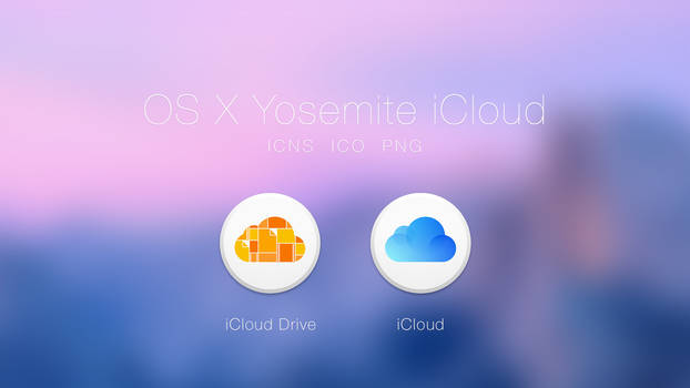 OS X Yosemite iCloud Icons