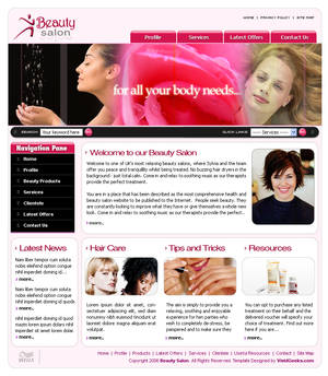 Web Template for a salon