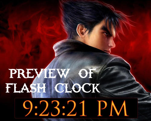 Jin Kazama Flash Clock