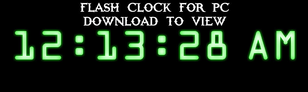 Green Clock - Flash Clock