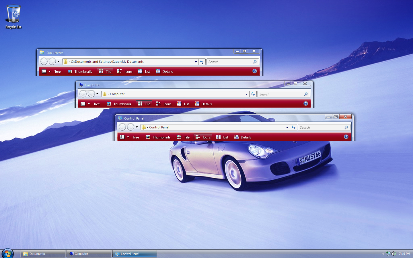 Red Aero Toolbar for XP