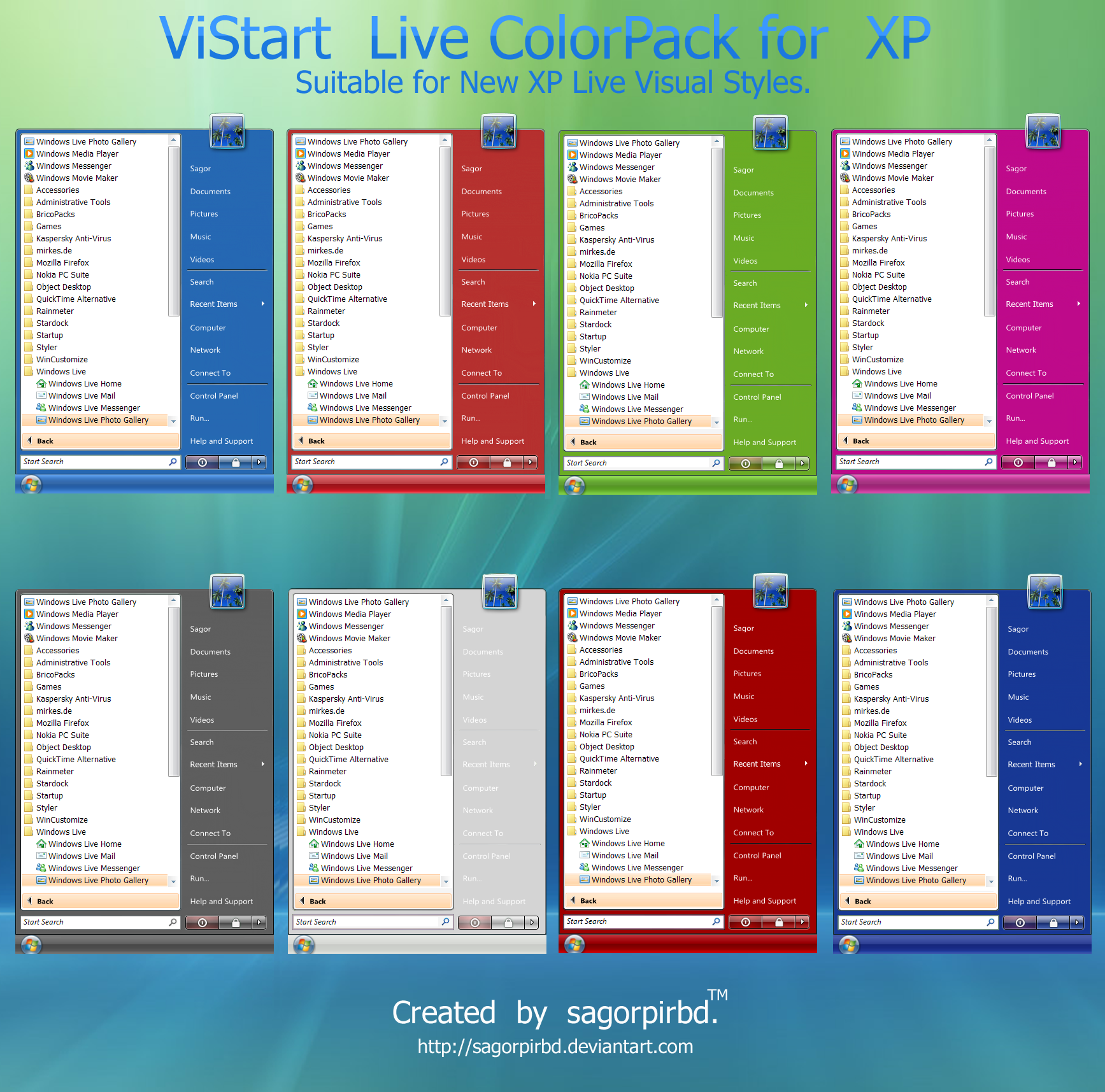 ViStart Live ColorPack for XP