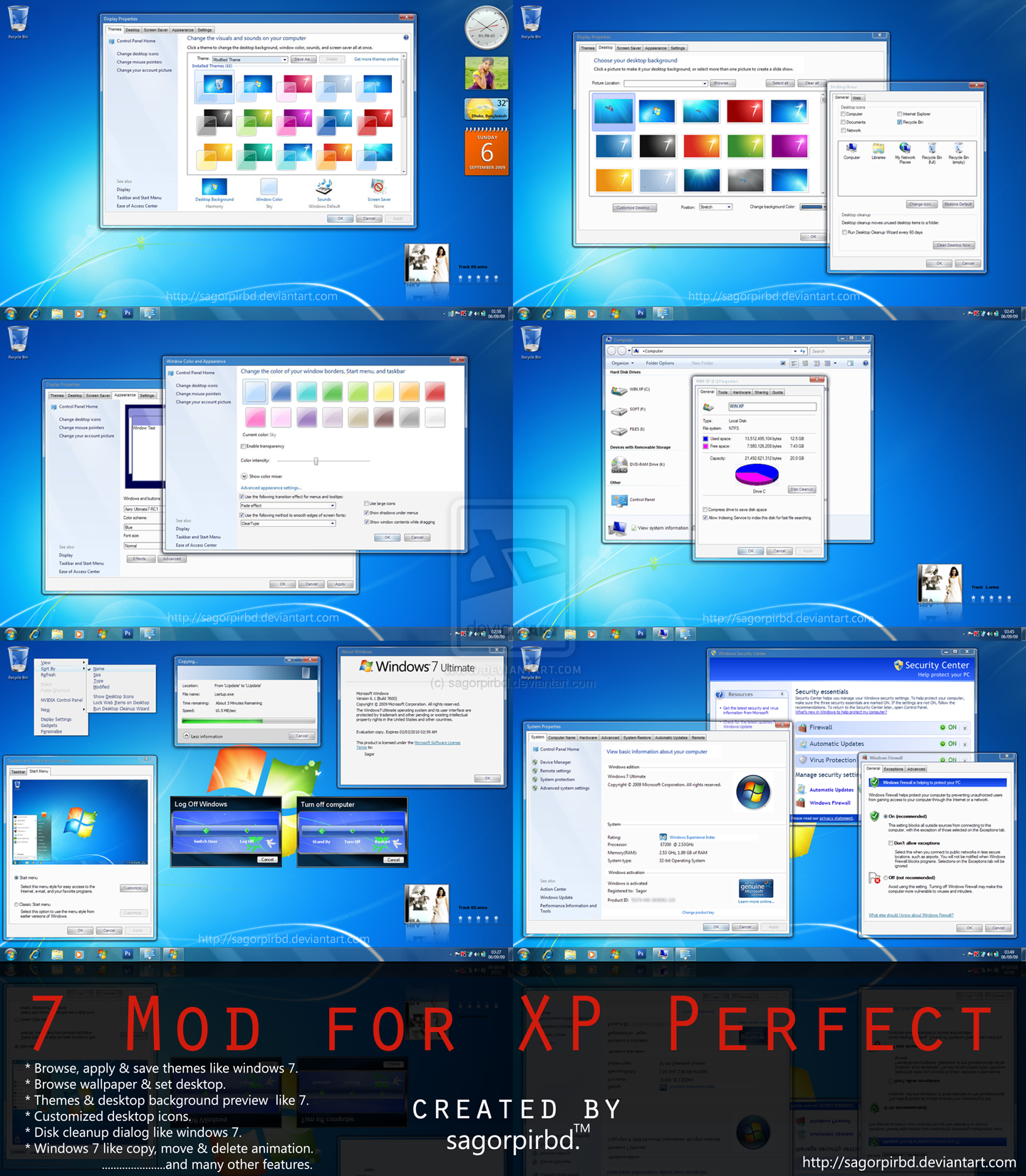 Flyve drage fra nu af Uegnet Windows 7 Mod for XP Perfect by sagorpirbd on DeviantArt