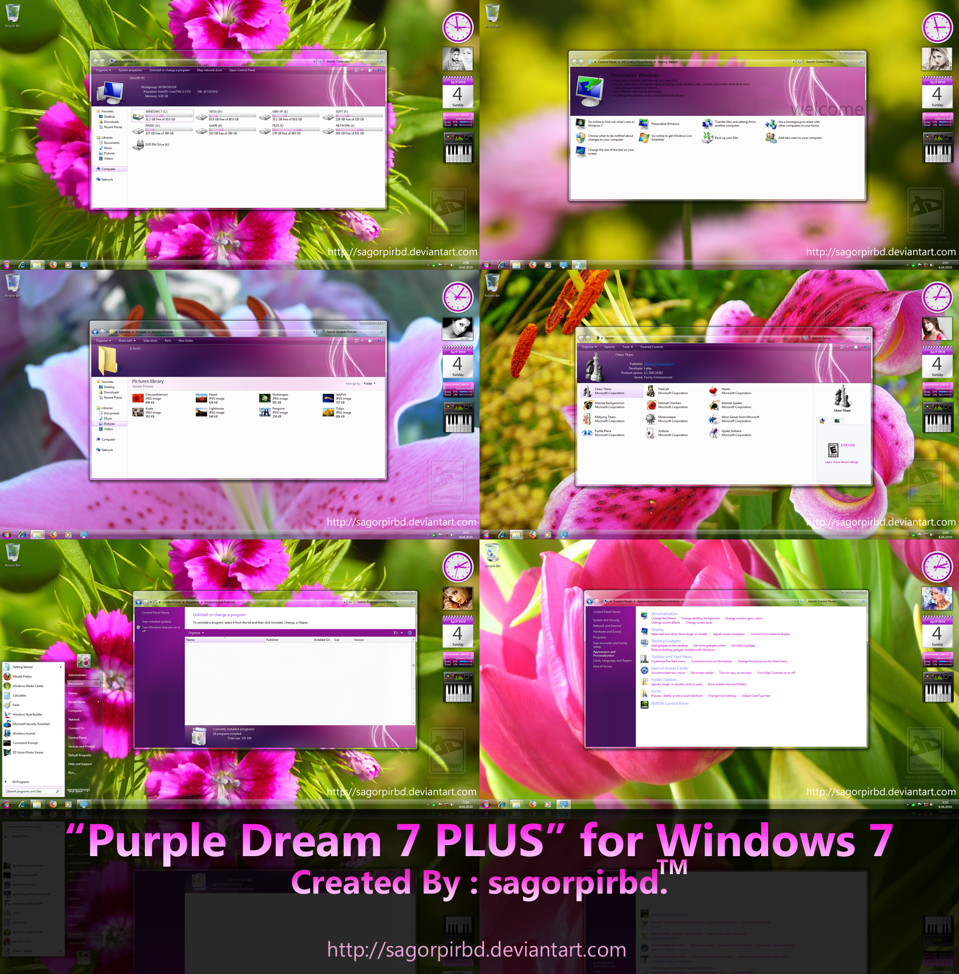 3d windows 7 theme packs