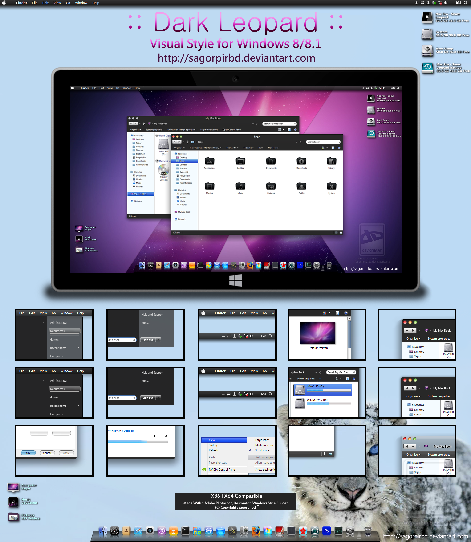 :: Dark Leopard :: for Win 8/8.1 Final by sagorpirbd