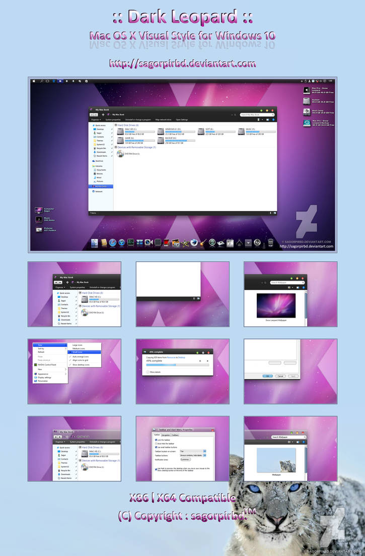 :: Dark Leopard :: for Win10 Final by sagorpirbd