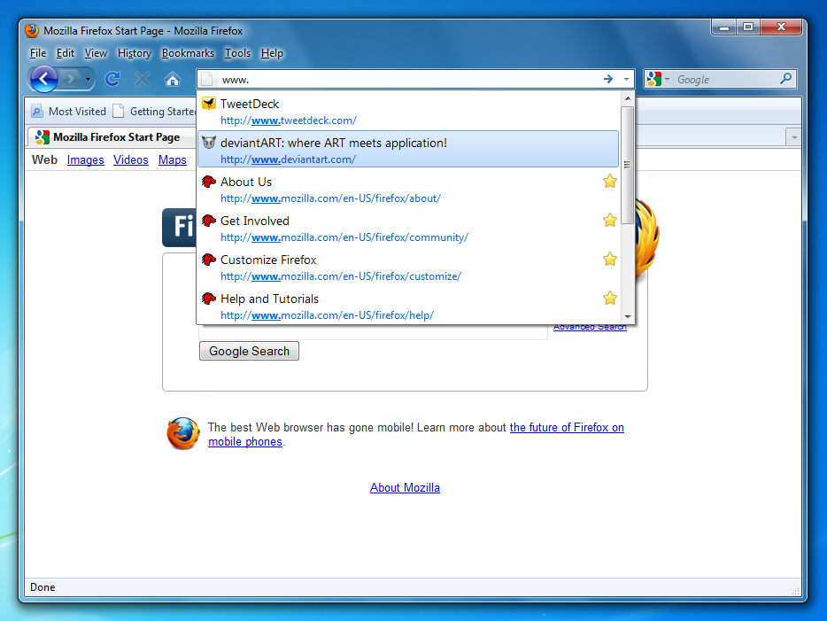 Firefox 3.6 Windows 7 Style