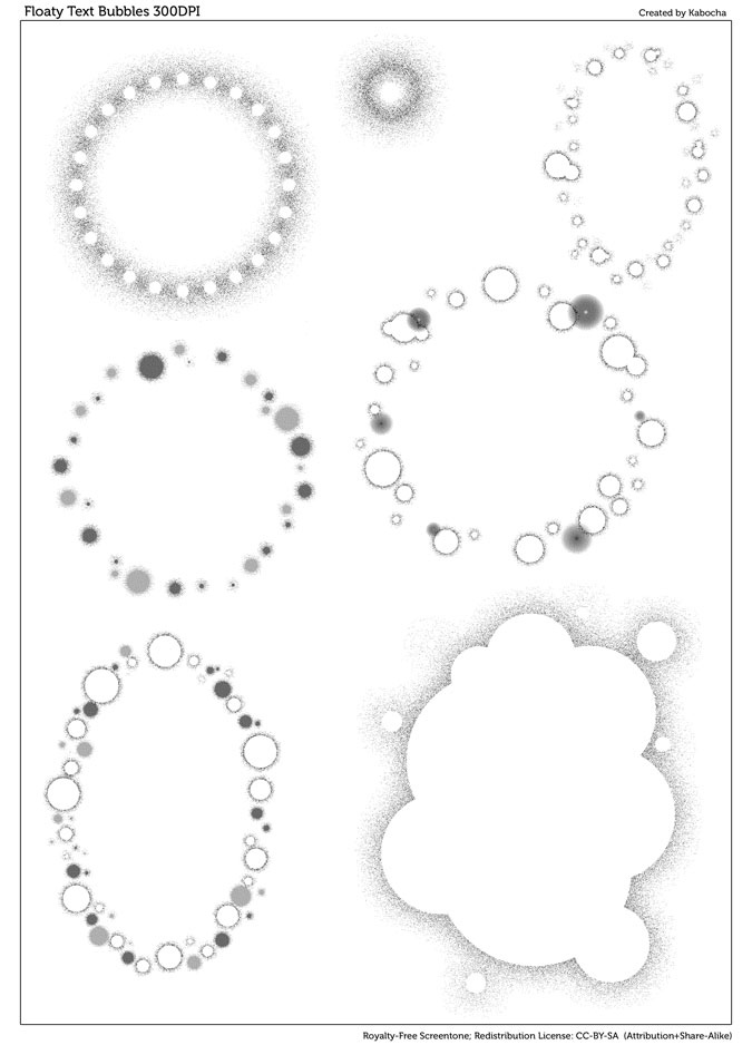 Floaty Text Bubbles (Screentone)