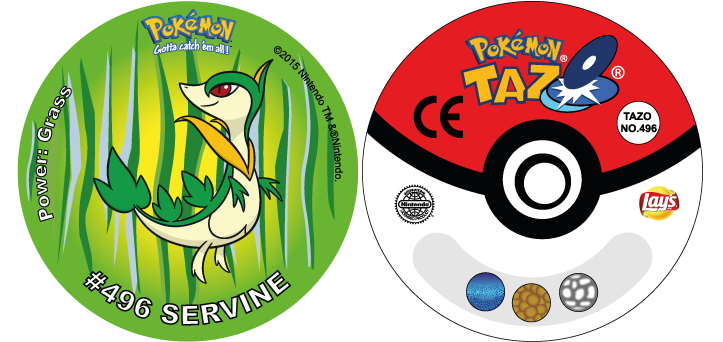 496 Servine Pokemon Tazos Vector Drawing by tekserkan on DeviantArt