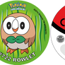 722 Rowlet Pokemon Tazos Vector Drawing