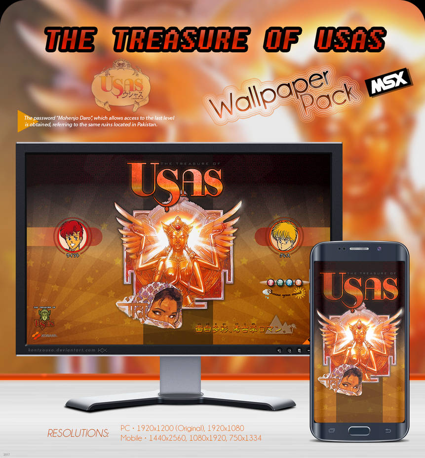 The Treasure of Usas Wallpaper Pack MSX by kontxouso on DeviantArt