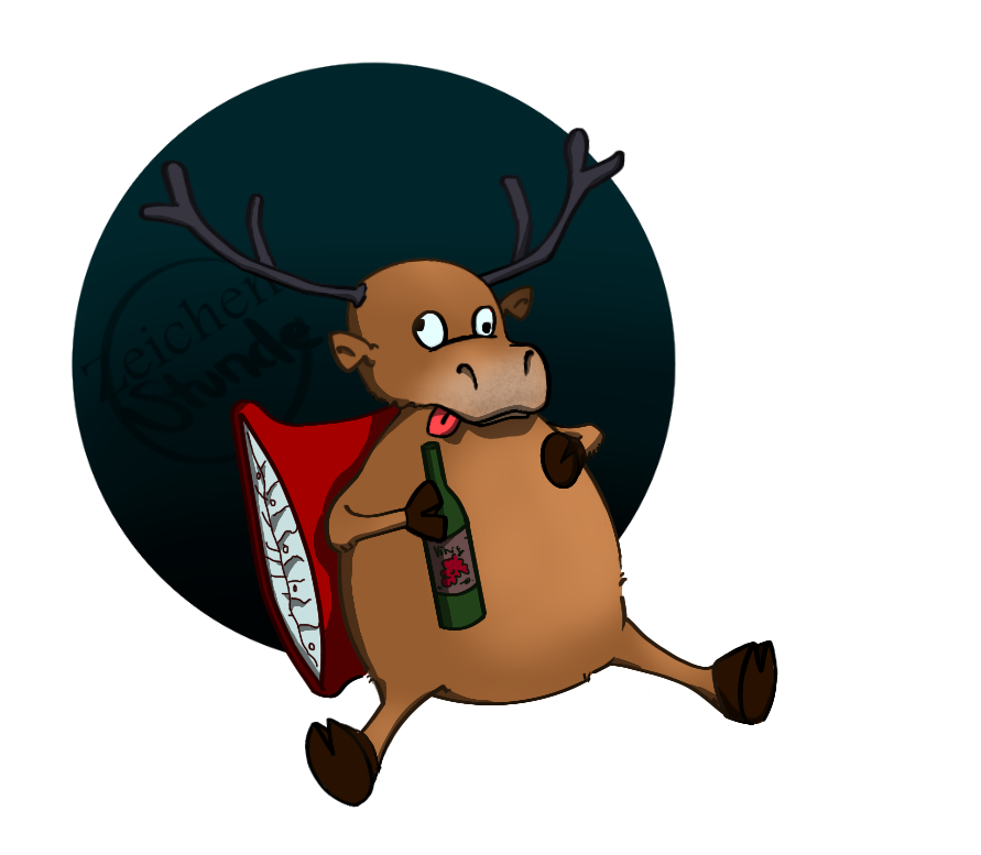 Zeichenstunde #003 'Drunk Deer' by SimoonW on DeviantArt