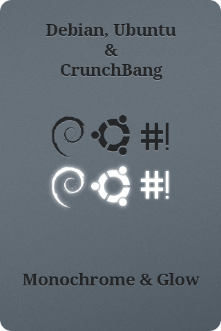 Debian Ubuntu Monochrome Glow by hadret