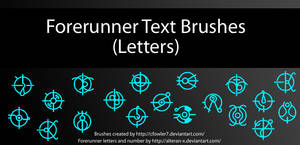 Brushes - Halo Forerunner Text 'Letters'