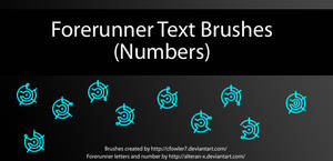 Brushes - Halo Forerunner Text 'Numbers'