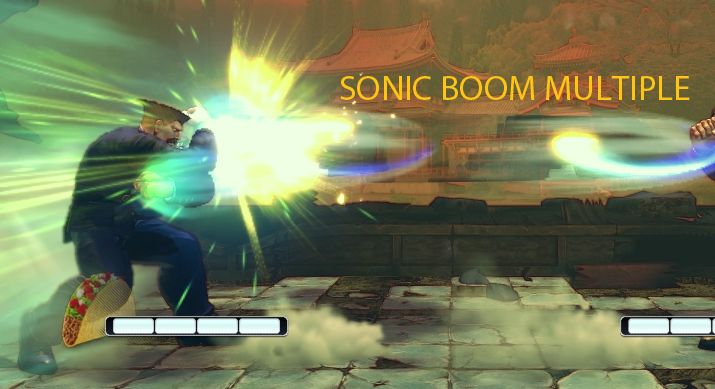 Guile with multi sonic booms at a time