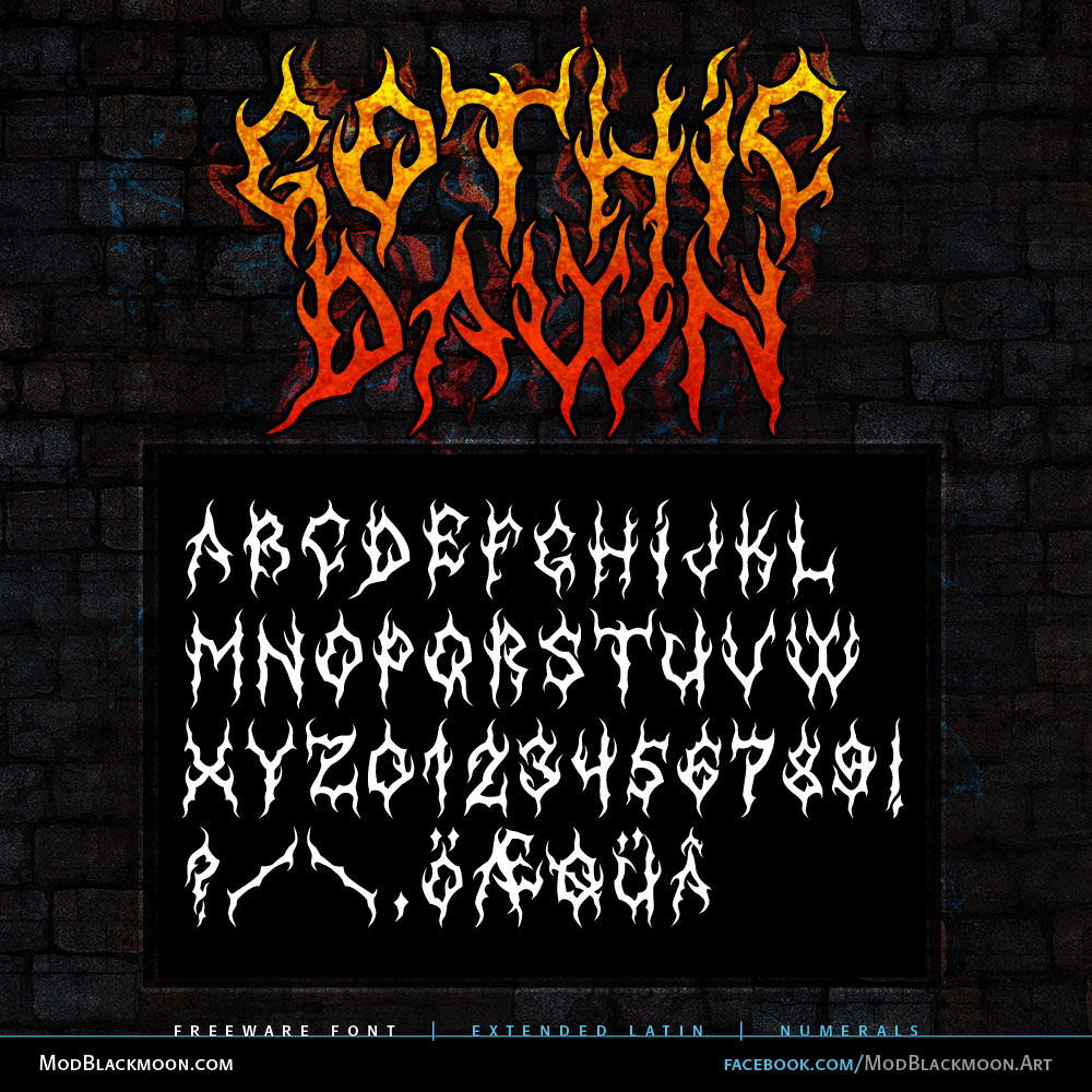 Mb Gothic Dawn Black Metal Font By Modblackmoon On Deviantart