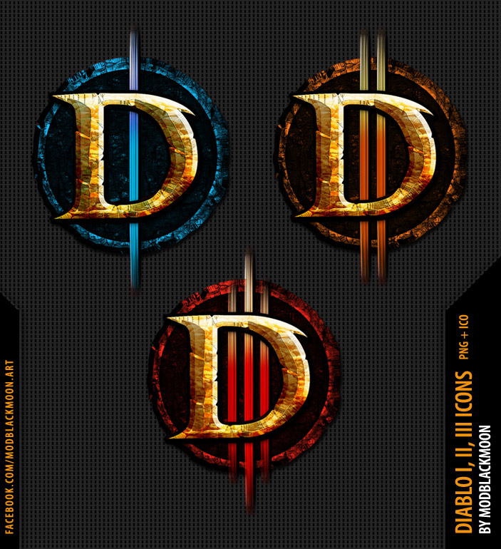 Diablo 1 2 3 Icons by modblackmoon