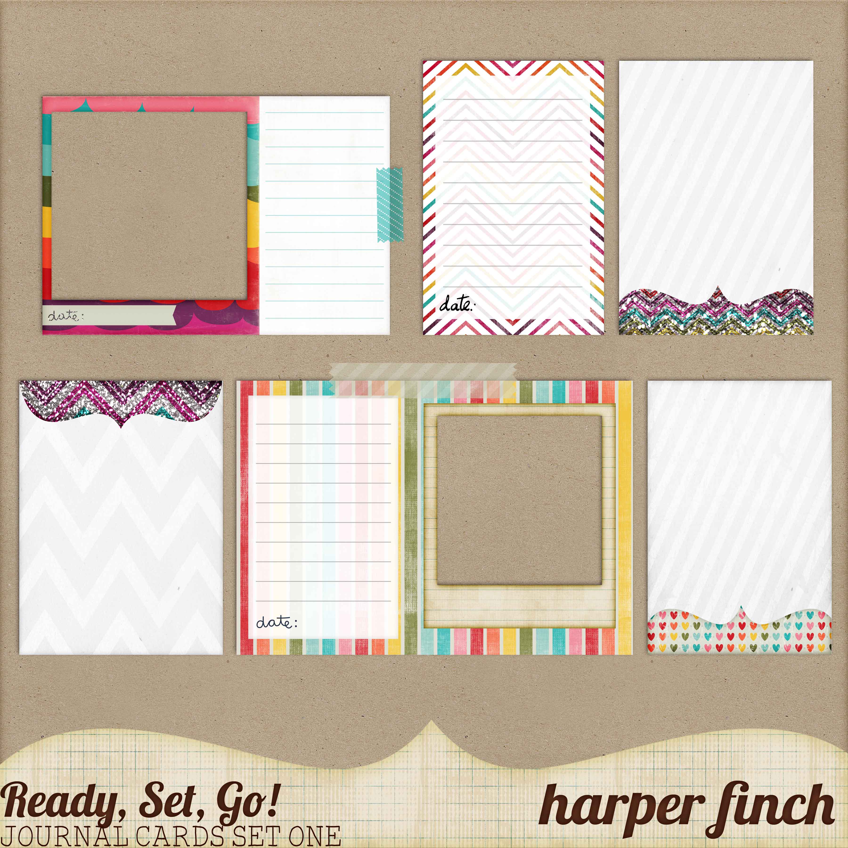 Ready, Set, Go! Series, Journal Cards