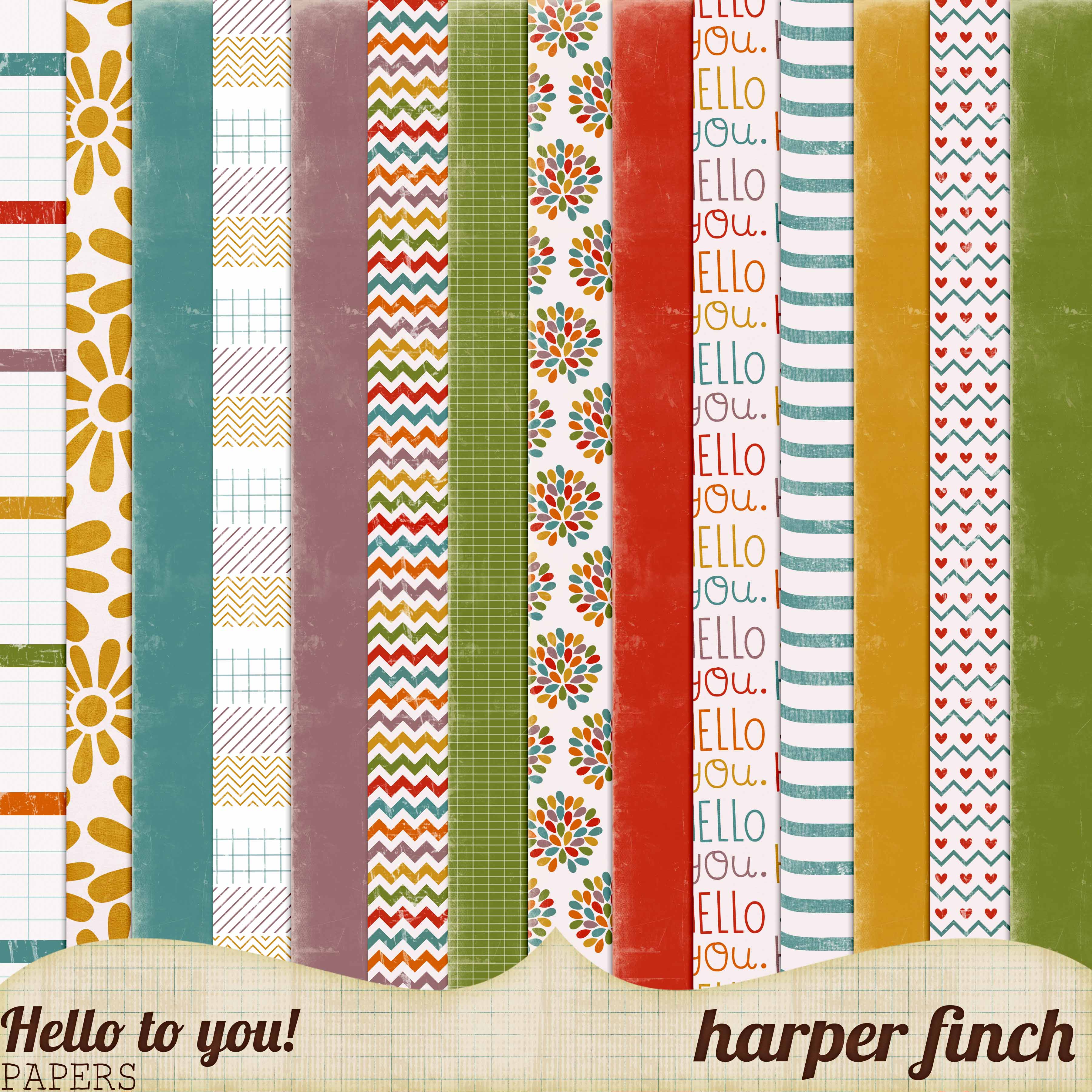 Hello to You!, Patterned and Solid Papers