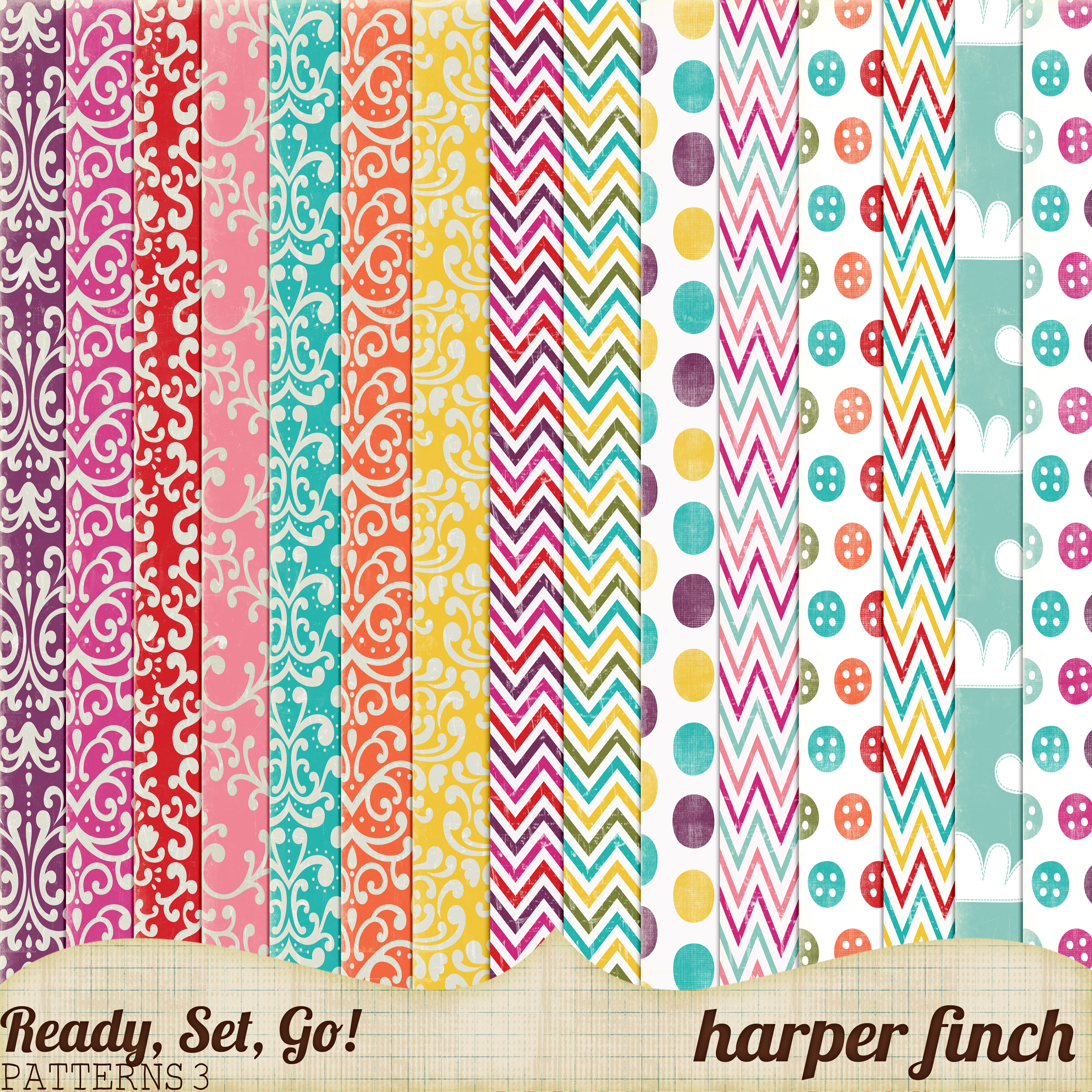 Ready, Set, Go! Series, Patterned Papers 3