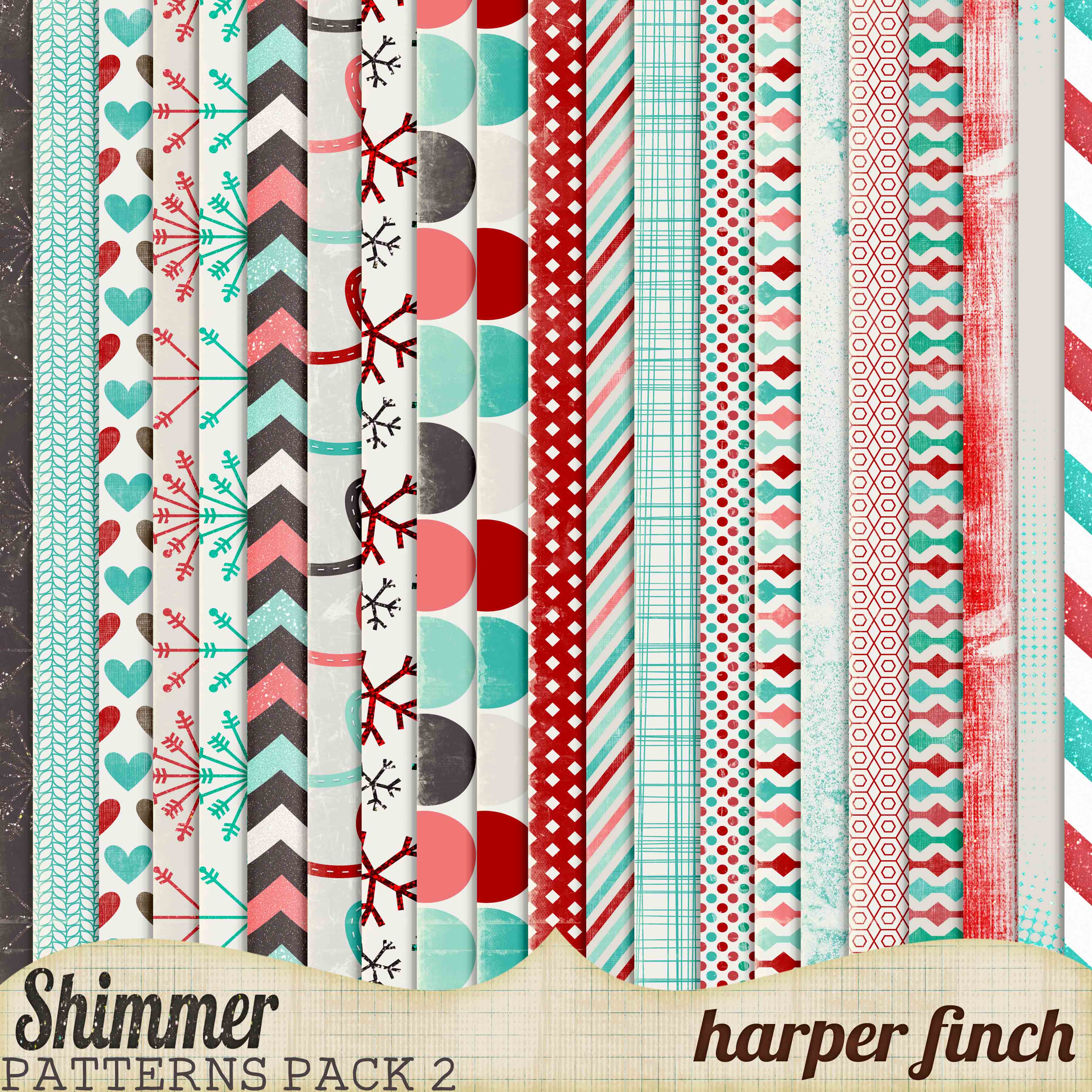 Shimmer, Pattern Paper Pack Two