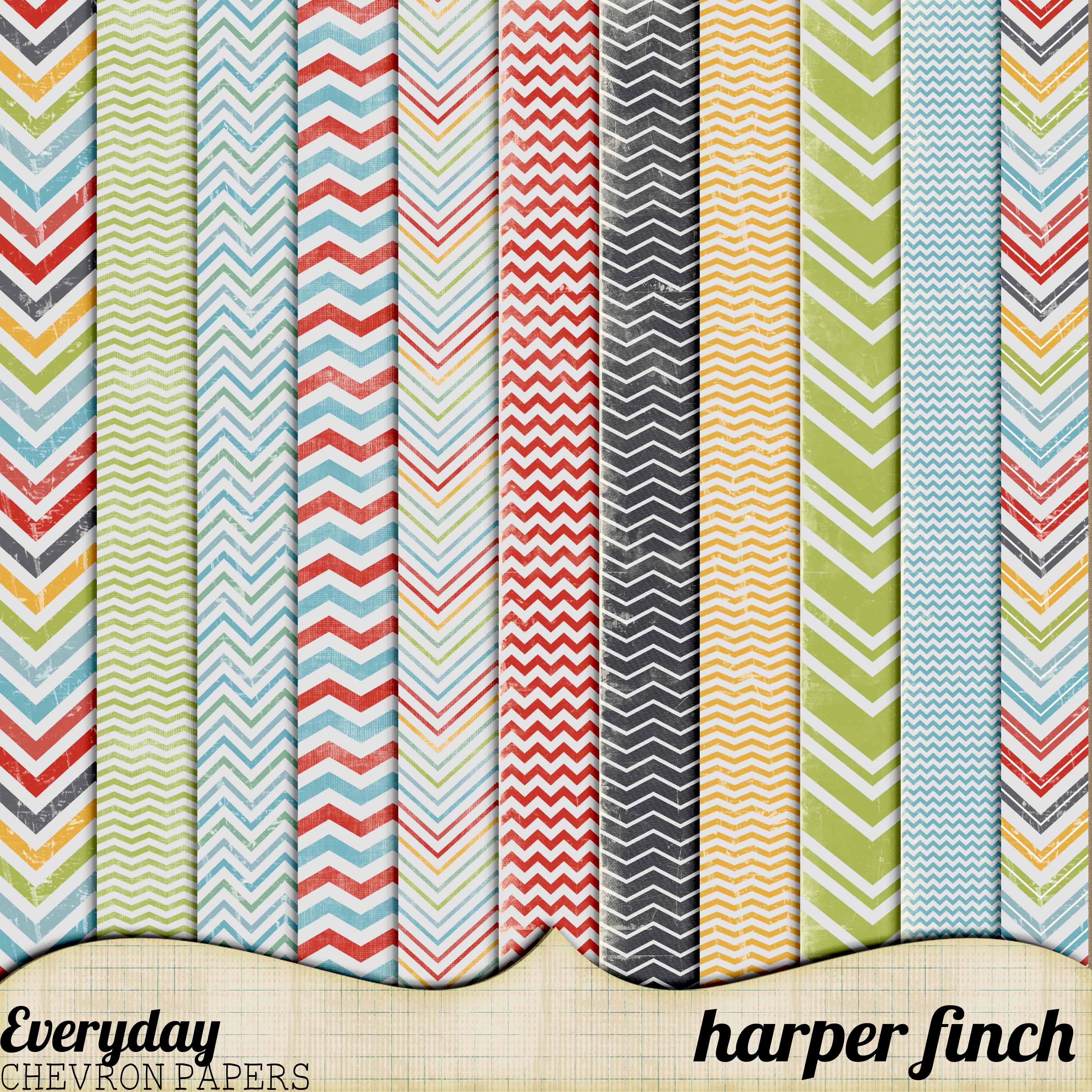 Everyday Chevron Papers by Harper Finch