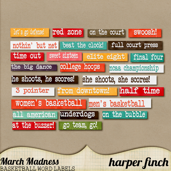 March Madness Bonus Labels
