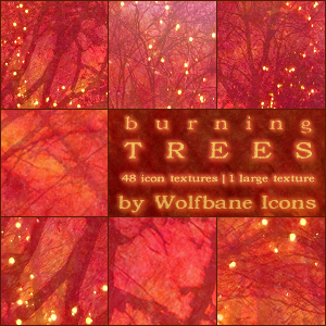 Burning Trees Texture Set by jordannamorgan