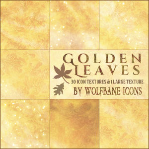 Golden Leaves Texture Set