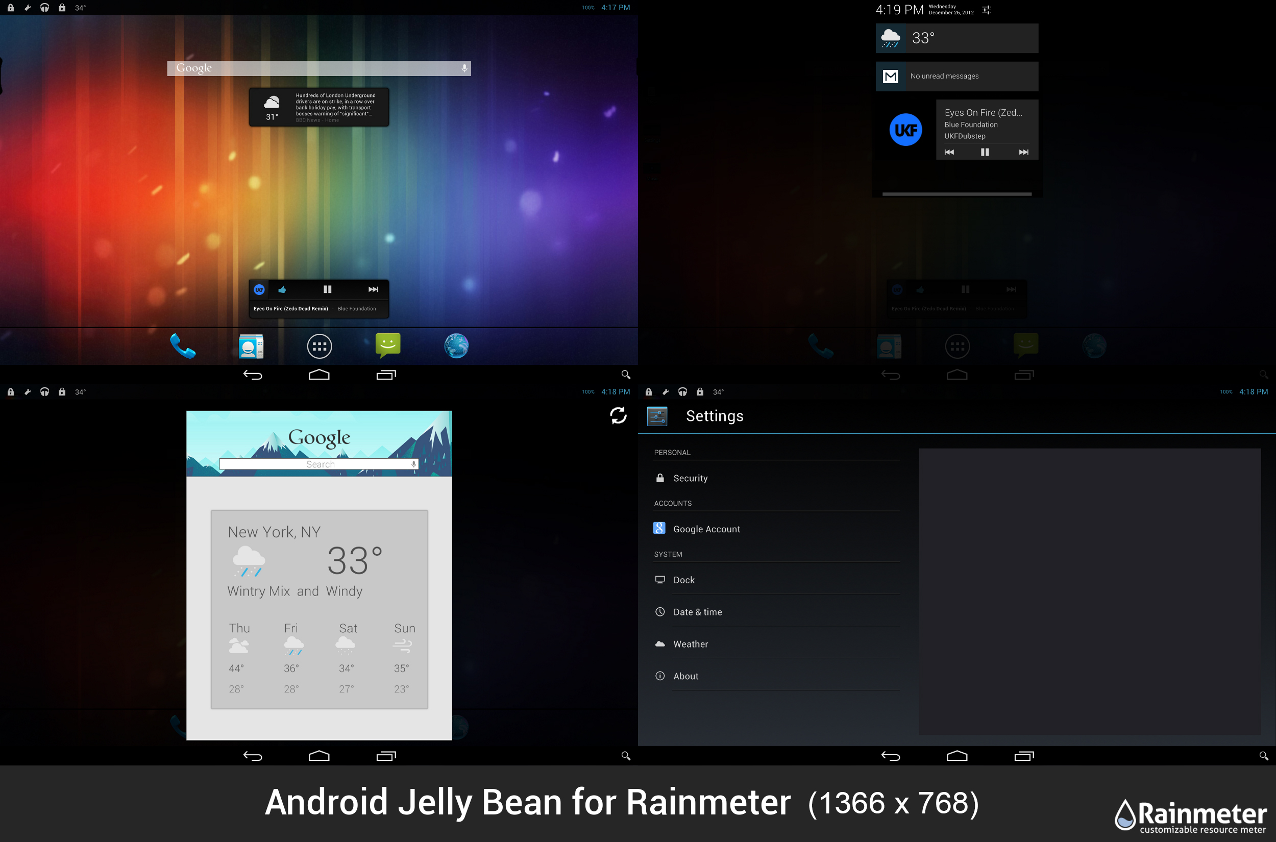 Android 4.1 Jelly Bean (1366 x 768)