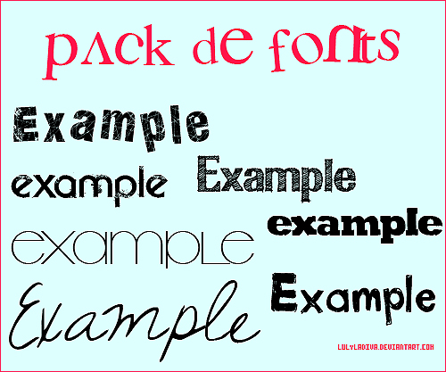 pack de fonts