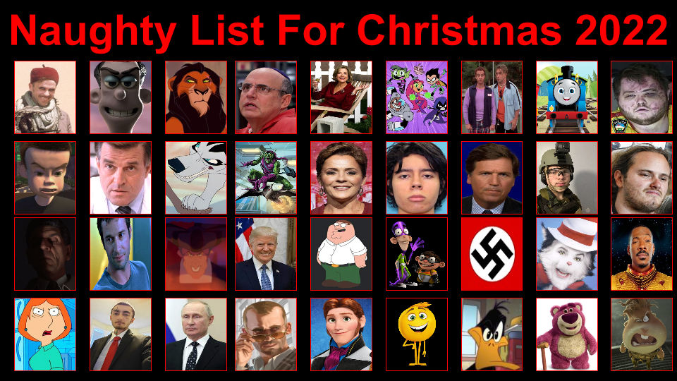 My Naughty List for 2022 by carlover1 on DeviantArt