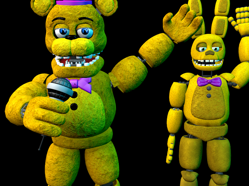 Fredbear And Springbonnie by we1dan on DeviantArt