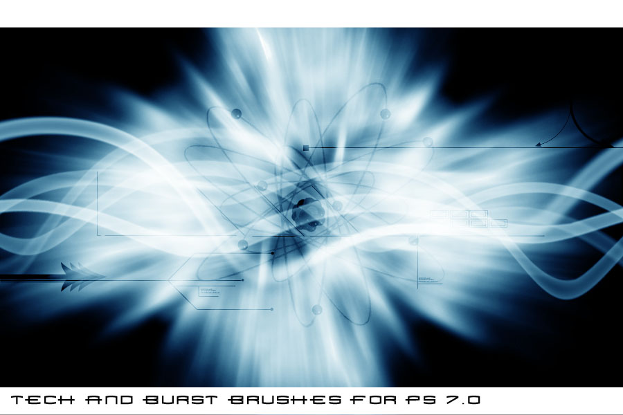 Tech and Burst Brushes by d00bie