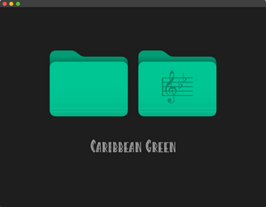 Caribbean Green Folder Icon Big Sur Style