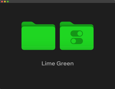 Lime Green Folder Icon Big Sur Style