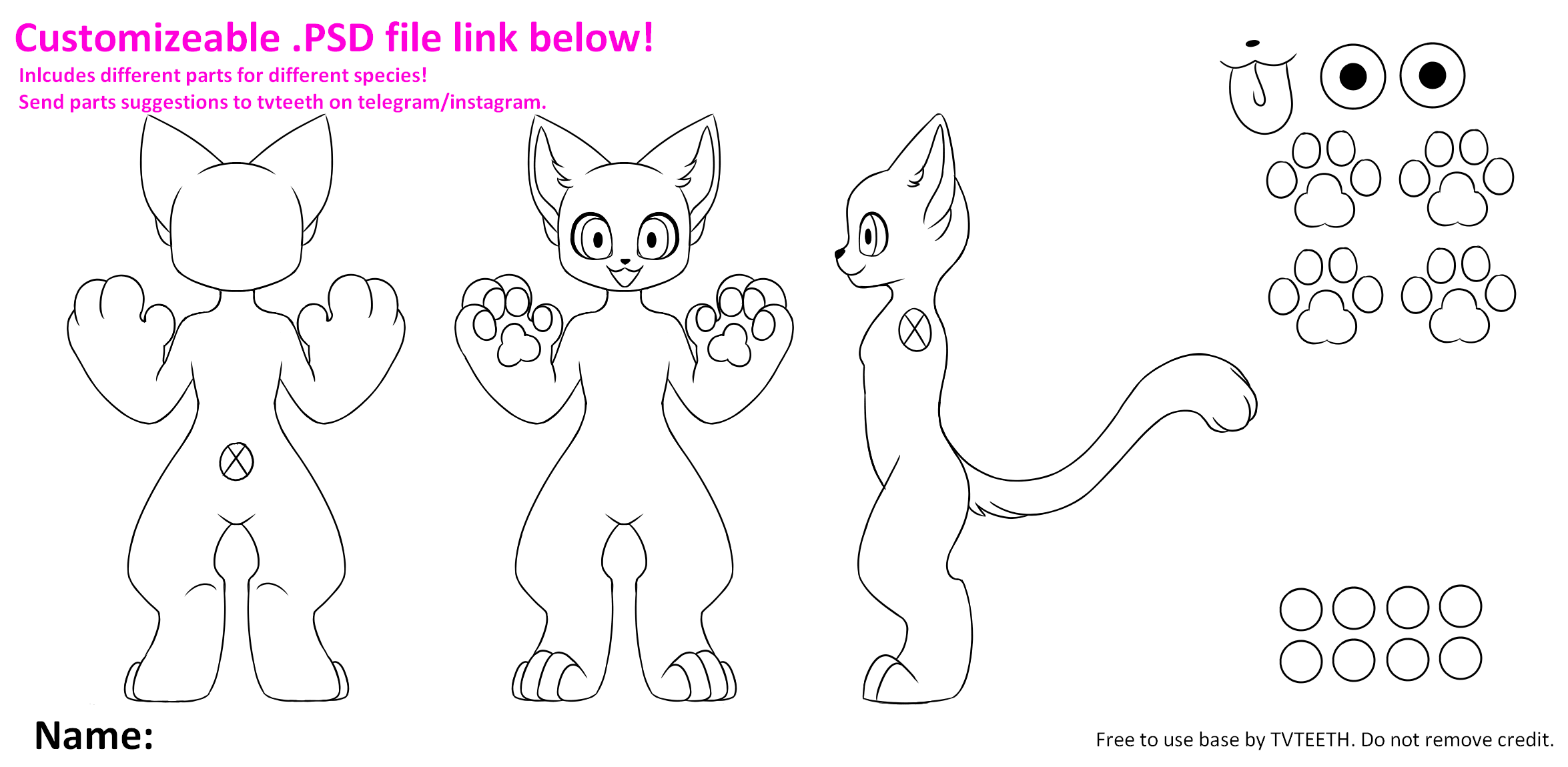 Commission Cat Full Reference Sheet (Download Now) 