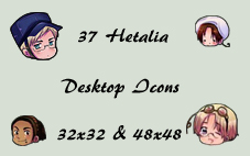 Hetalia Desktop Icons