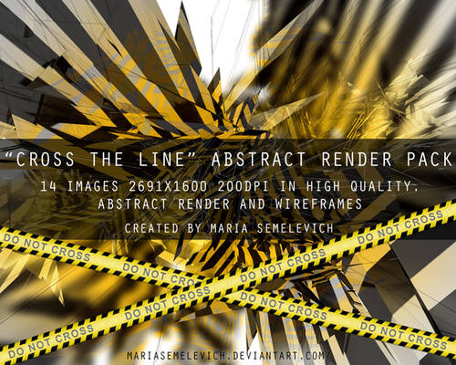 Cross the line abstract render pack