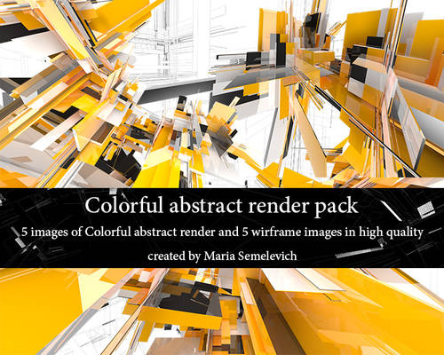 Colorful abstract render pack