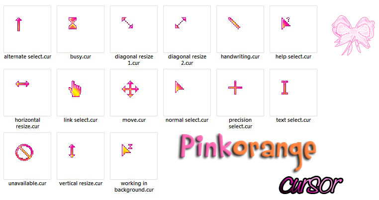 Pink Cursor Target Pinkorange cursor by kittymoon23 on DeviantArt