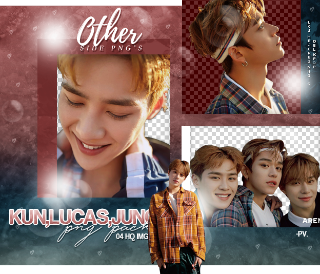 Kun, Lucas, Jungwoo - Arena Homme+ {png}