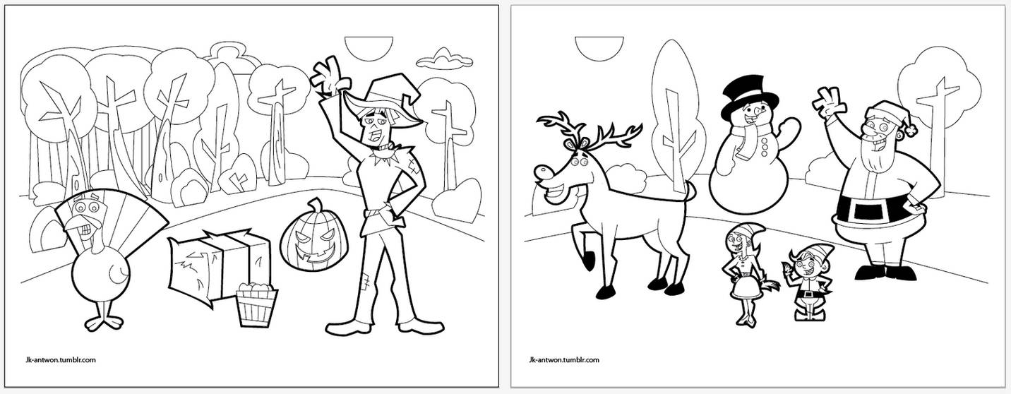 Free Fall And Winter Coloring Pages By Jk Antwon On Deviantart