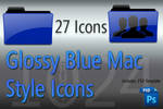 Mac Style Blue Glossy Floders