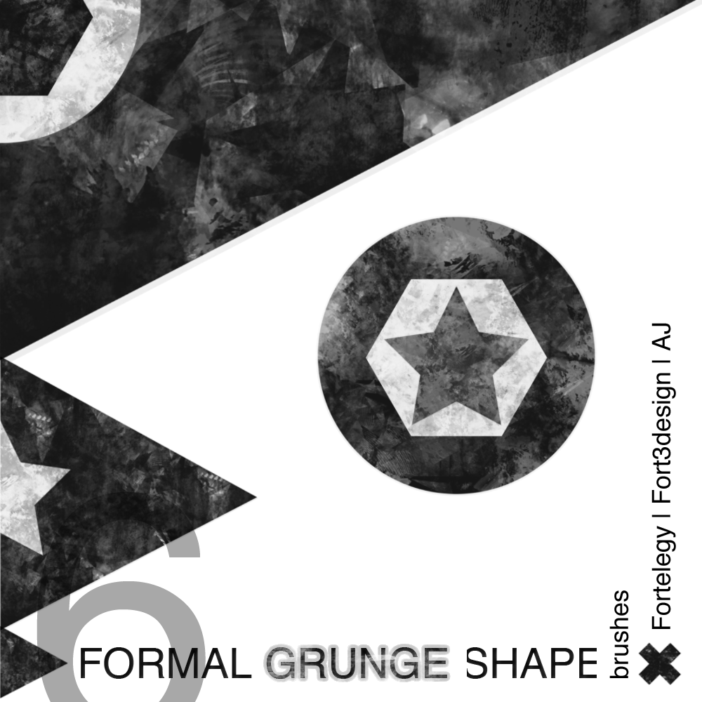 6Grunge Shape PS Brushes